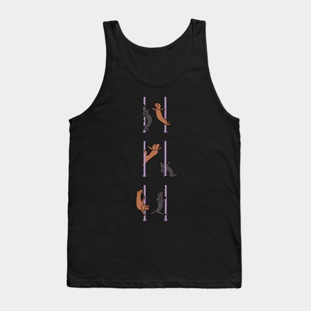 Dachshund Pole Dancing Club Tank Top by huebucket